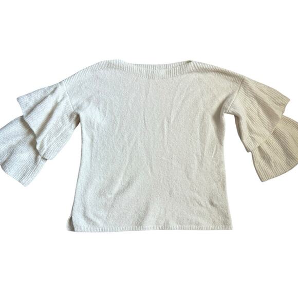 Madewell‎ Layered Sleeve Pullover Coziest Yarn Sweater Antique Cream Size XS - Picture 8 of 12